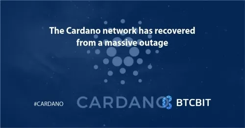 The Cardano network has recovered from a massive outage