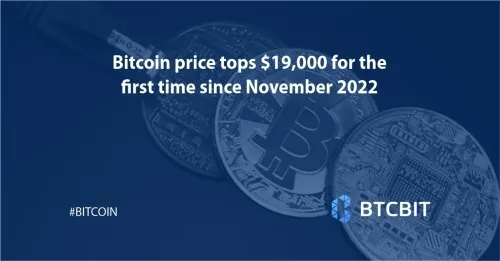 Bitcoin price tops $19,000 for the first time since November 2022