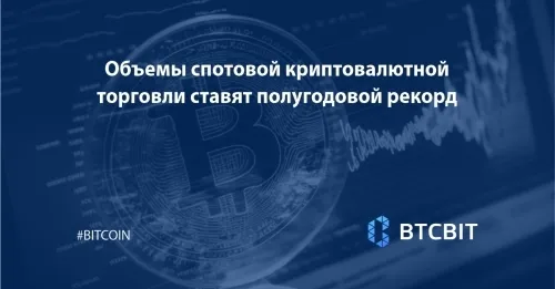 Объемы спотовой криптовалютной торговли ставят полугодовой рекорд
