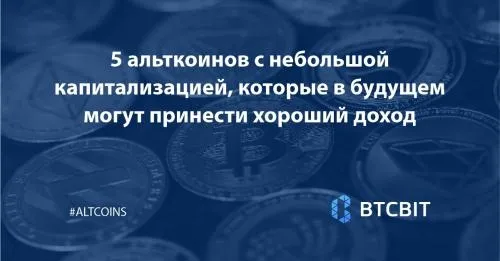 5 альткоинов с небольшой капитализацией, которые в будущем могут принести хороший доход