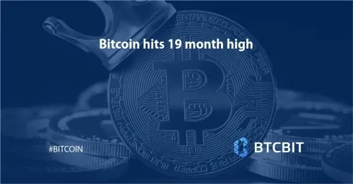 Bitcoin hits 19 month high