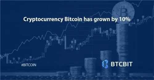 Cryptocurrency Bitcoin has grown by 10%