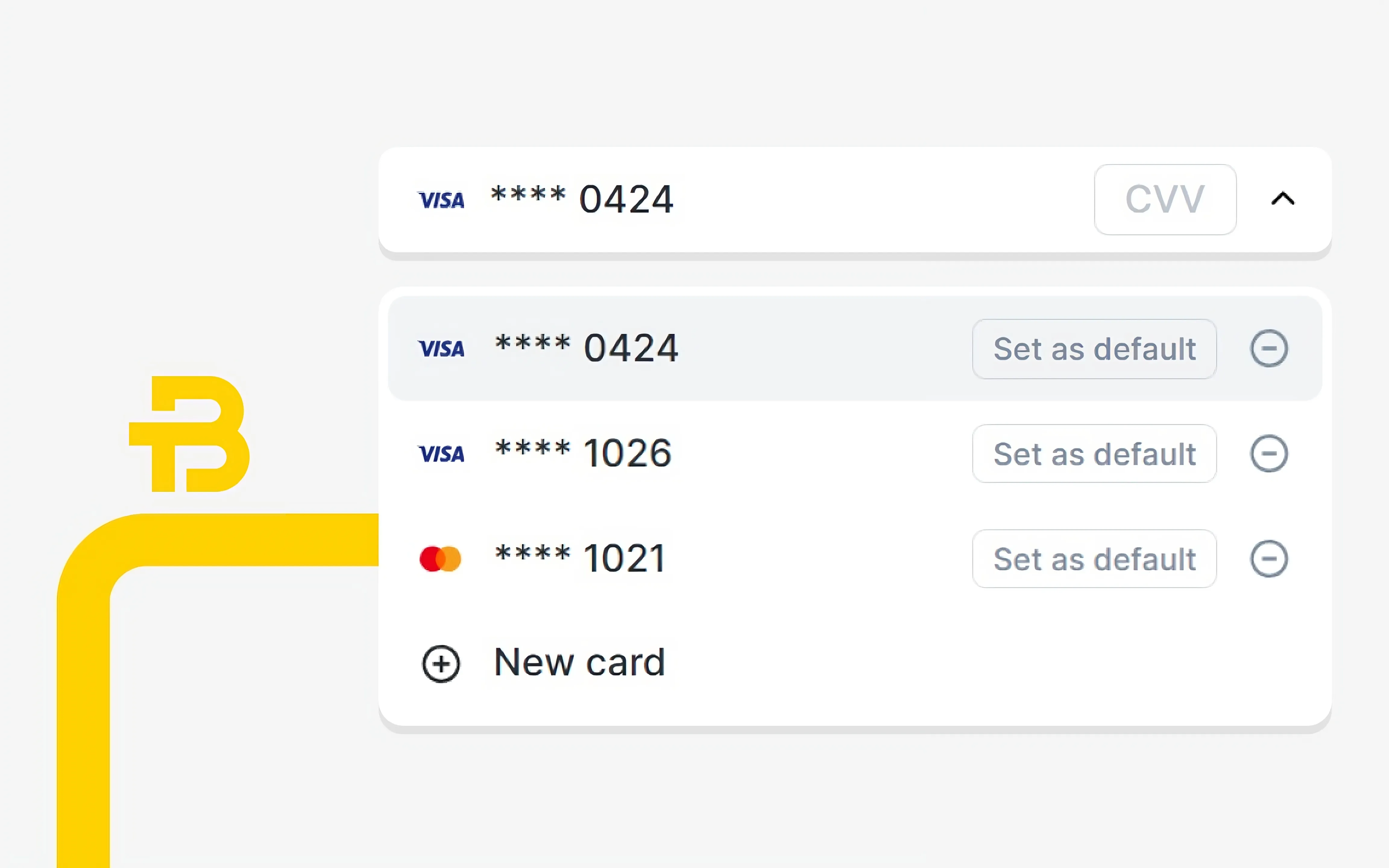 Introducing Bank Card Management!